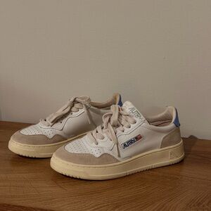 Autry White and Beige Sneakers